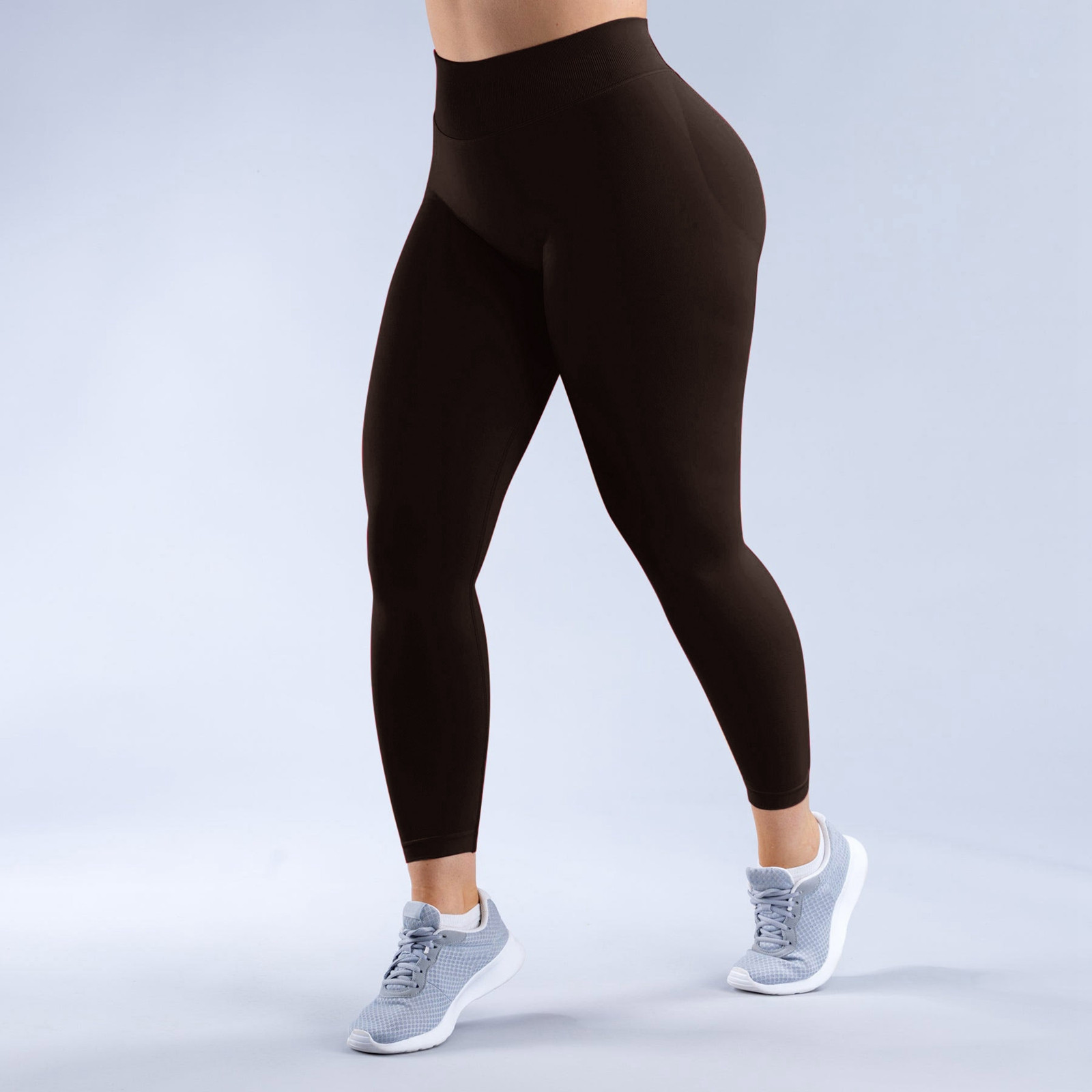 thumbnail image 3 of Pantalones de yoga de cintura alta para mujer: leggings de nailon y spandex que realzan los glúteos, corte ajustado para fitness/ocio, tallas S-XL, 3 of 5